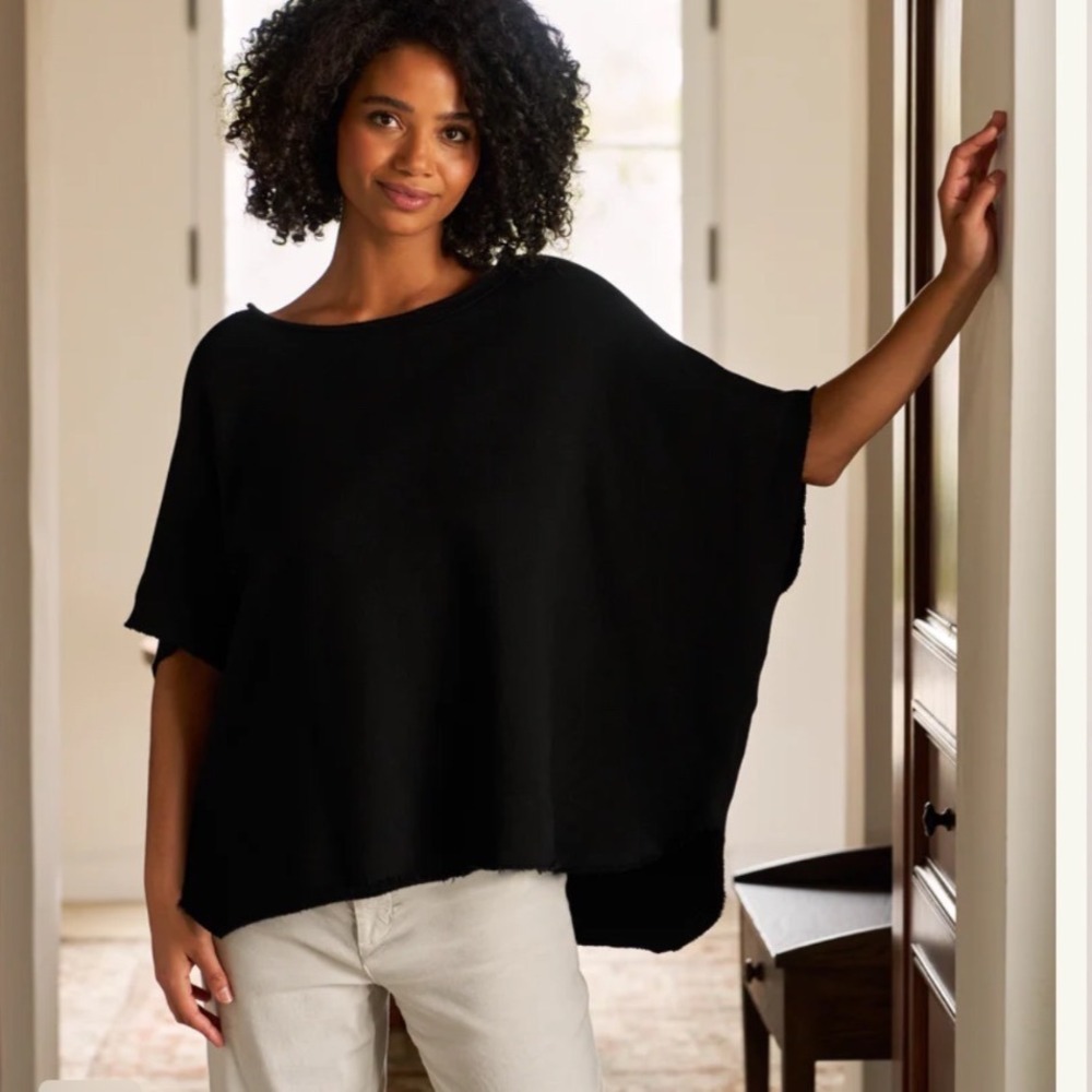 FRANK & EILEEN Olive Original Capelet Black‎ One Size